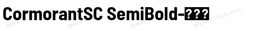 CormorantSC SemiBold字体转换